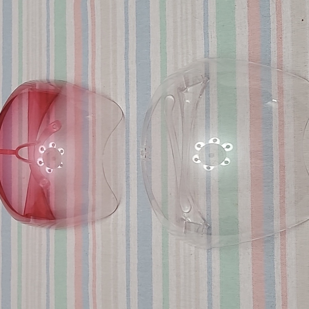 Red and Clear Face Shields